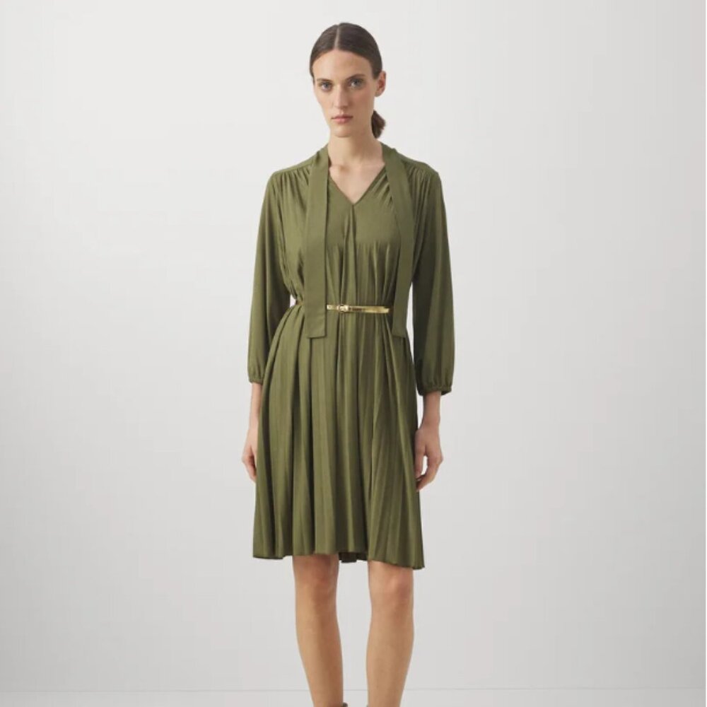 Marella by MaxMara Dress Women's CIRCO Jersey dress olive Green Size Large NWT
